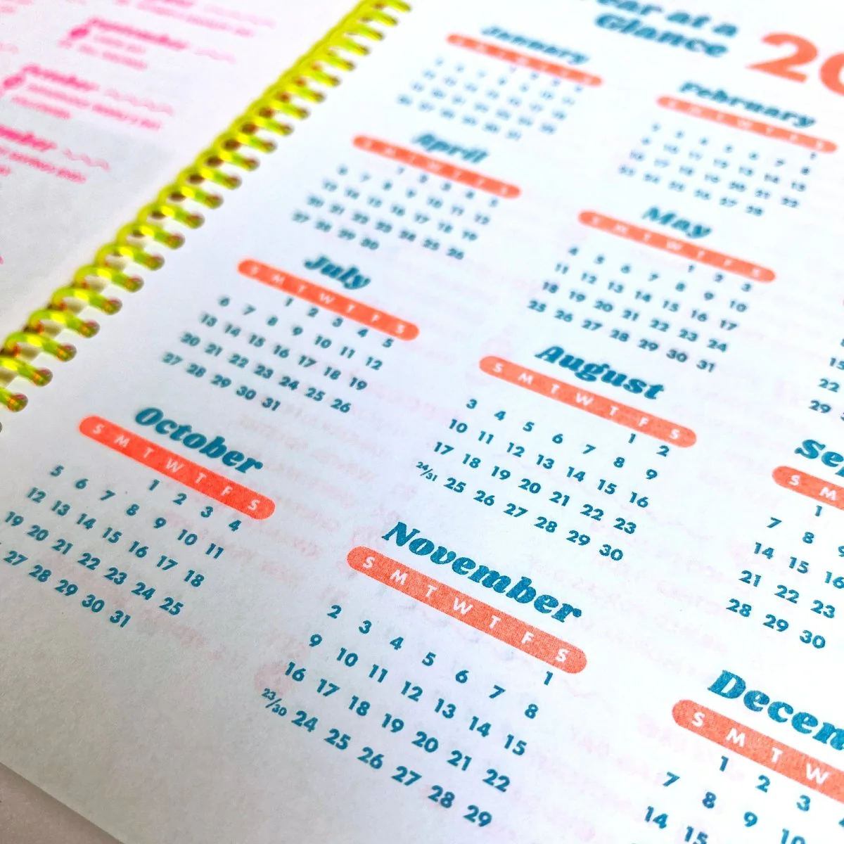 2026 Dated Planner - Riso Printed, 200+ Pages, Spiral Bound - Image 5