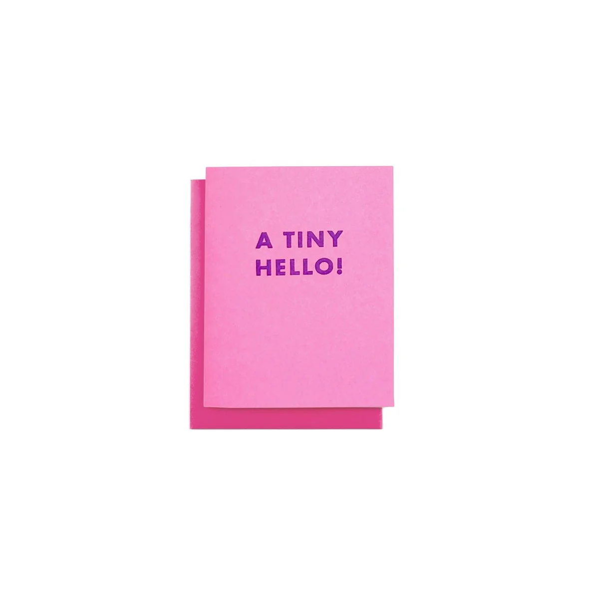 "A Tiny Hello!" - MINI Risograph Card