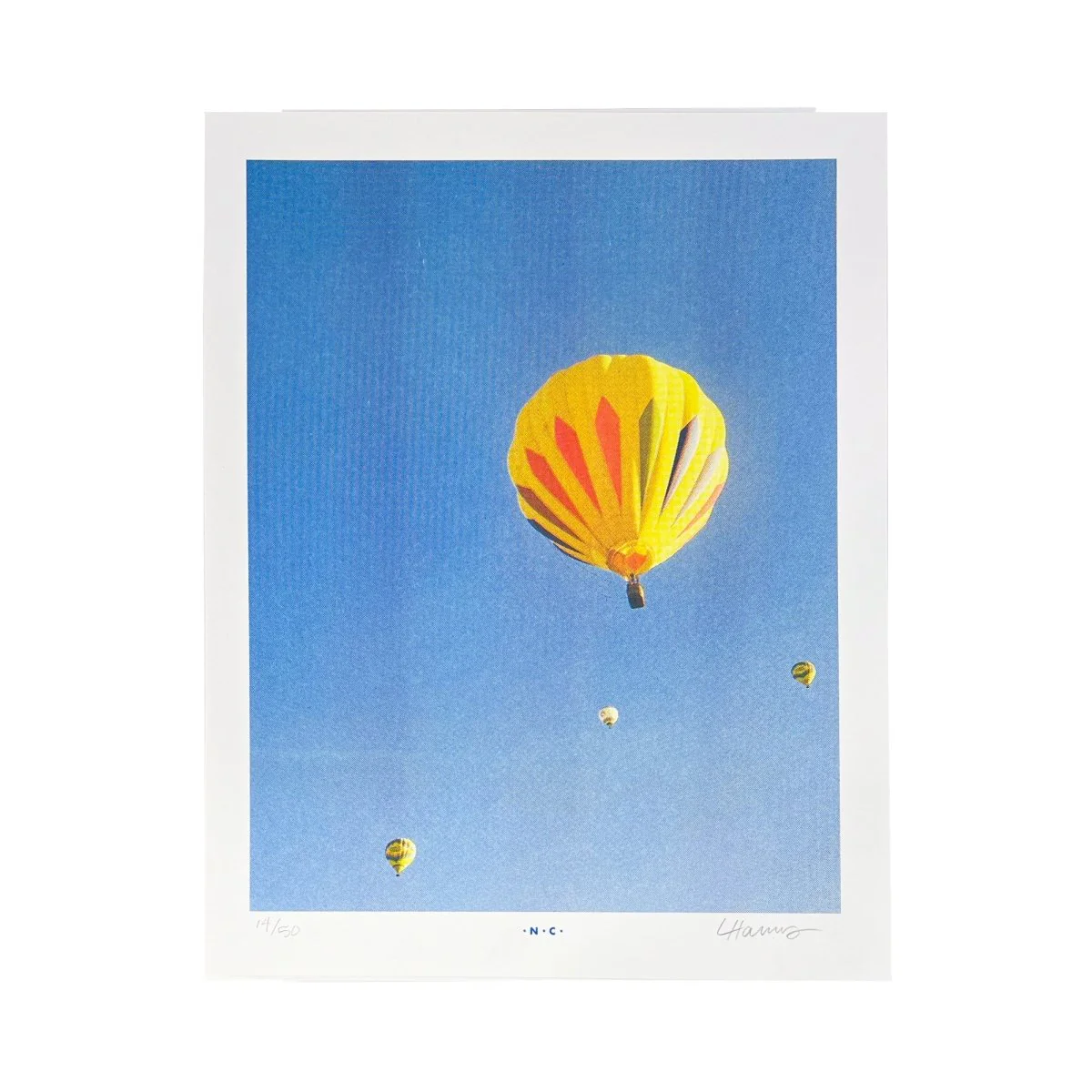 Blue Sky Balloons - Limited Edition Risograph Art Print