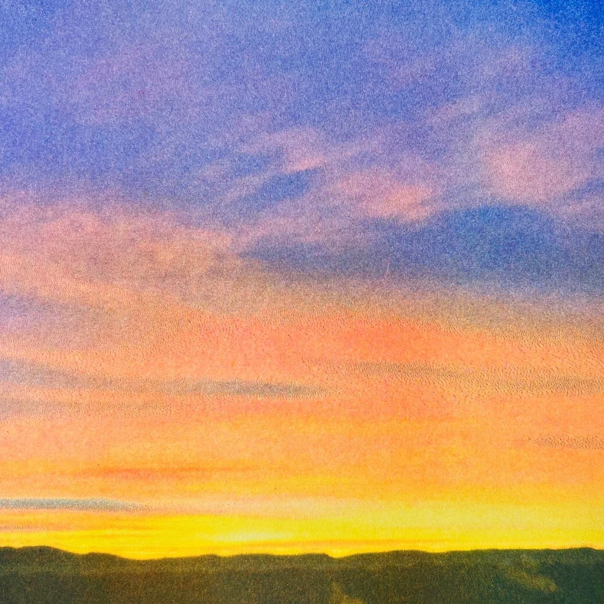 Blue Sunset - Risograph Art Print - Image 2