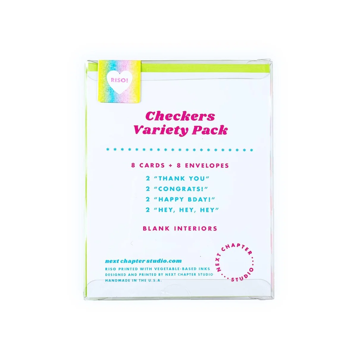 Checkers - Variety Pack - Risograph Greeting Cards - Image 2