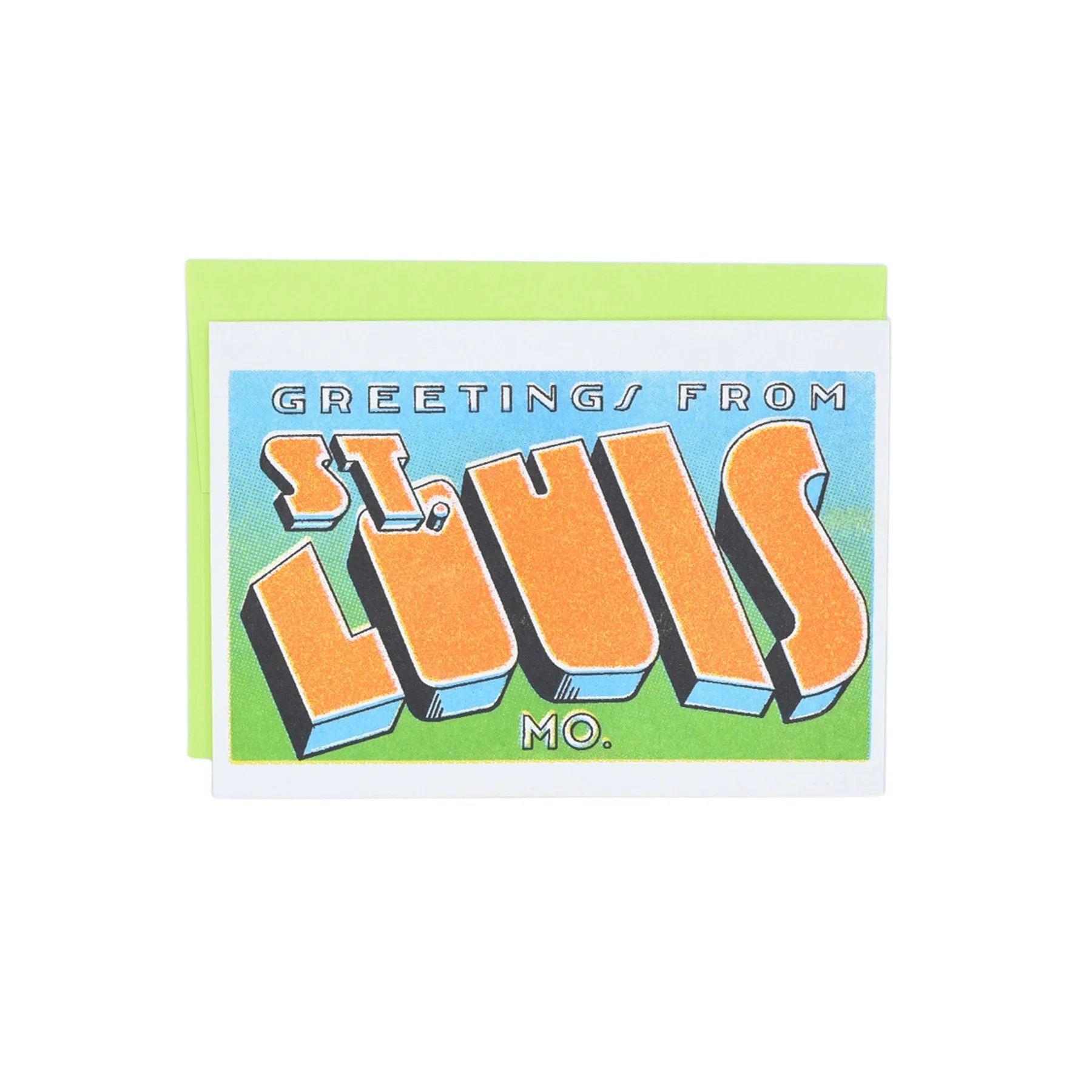 Greetings from: St. Louis - Risograph Card and Print