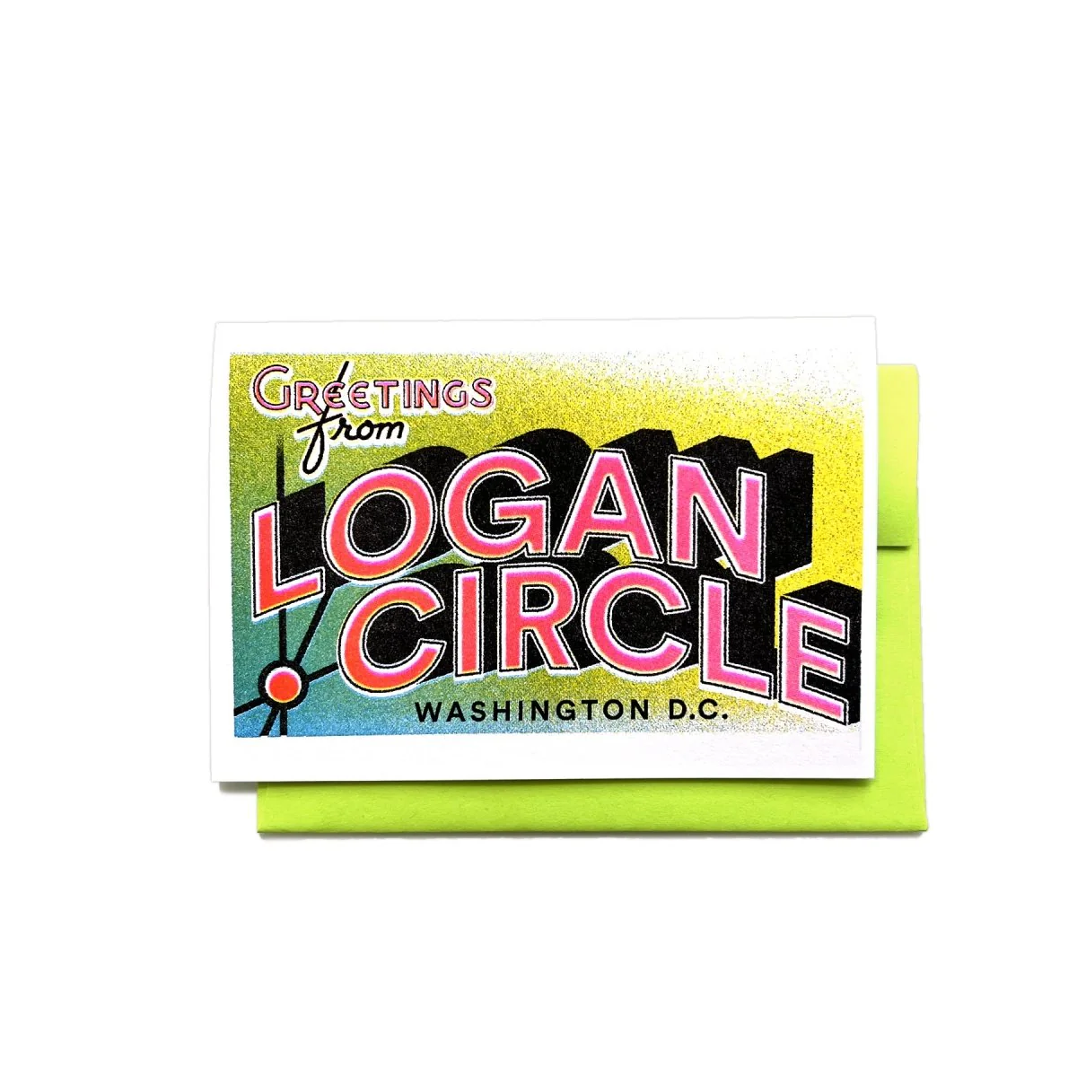 Greetings from: Logan Circle - Risograph Card and Print