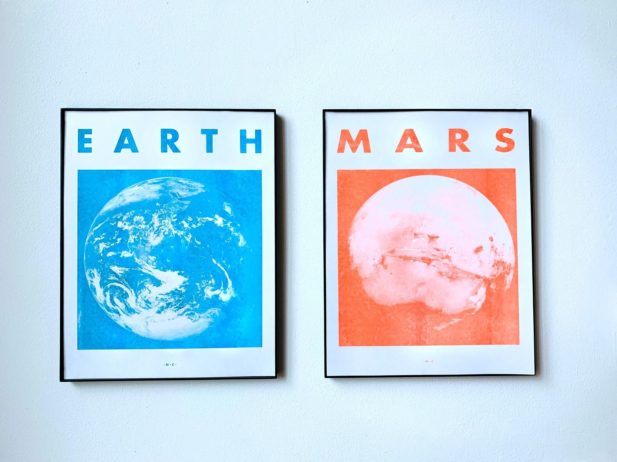 Earth - Planet Risograph Print - Image 3