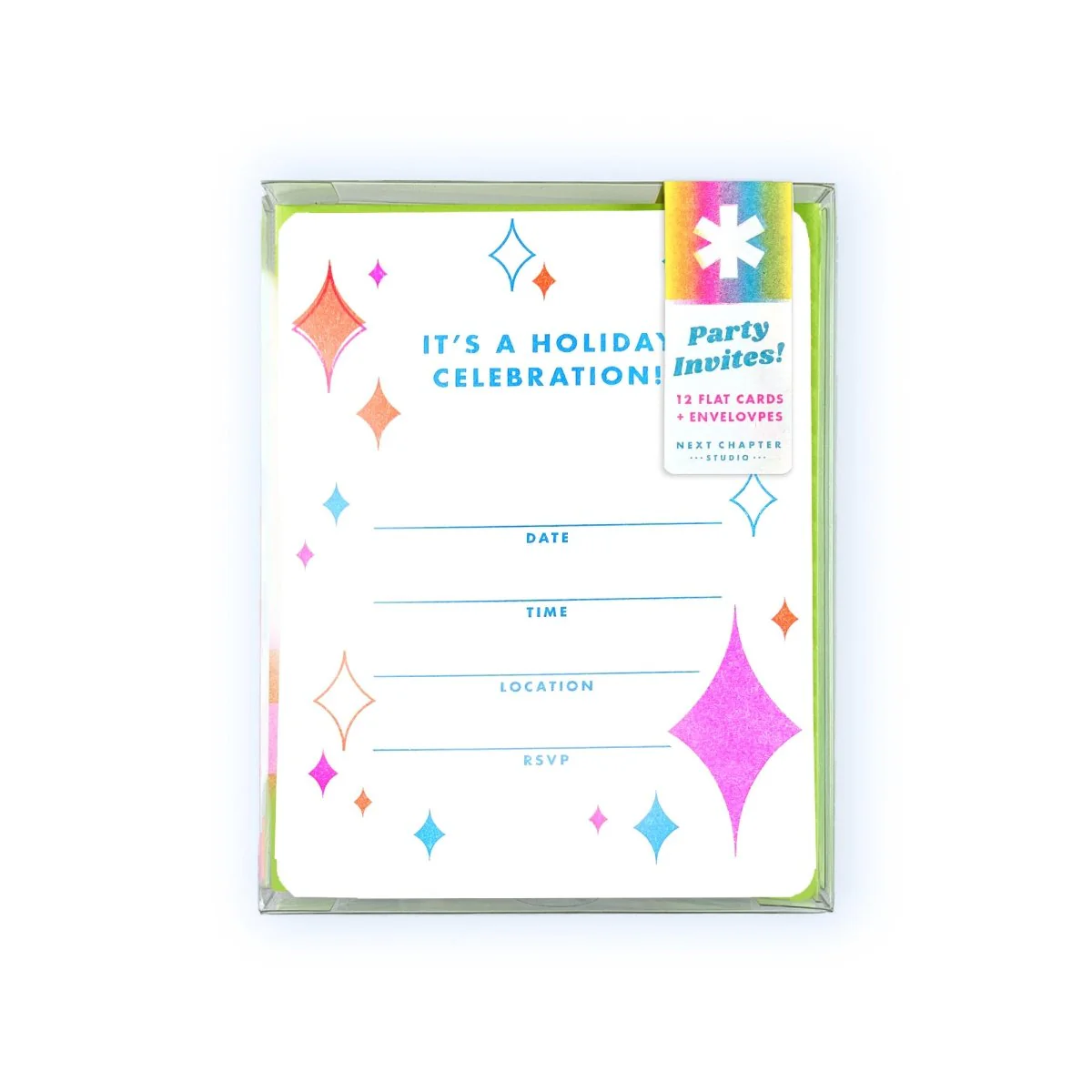 Fill in the Blank Riso Holiday Party Invites