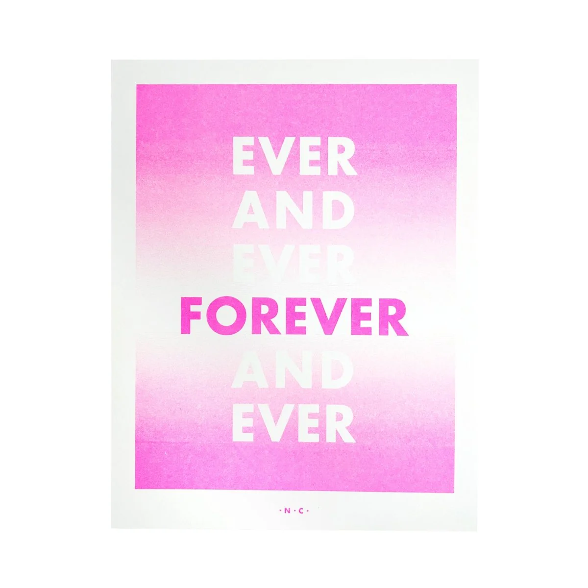 Forever and Ever - Art Risograph Print
