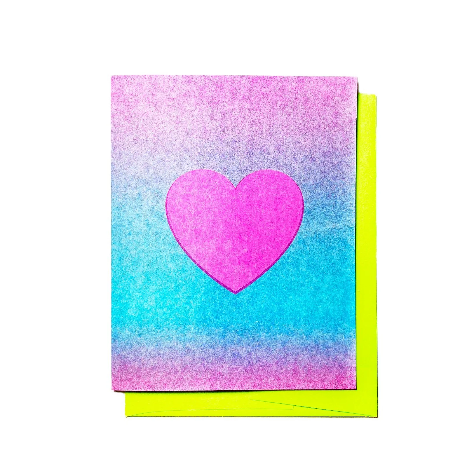 Gradient Heart - Risograph Greeting Card - Image 3