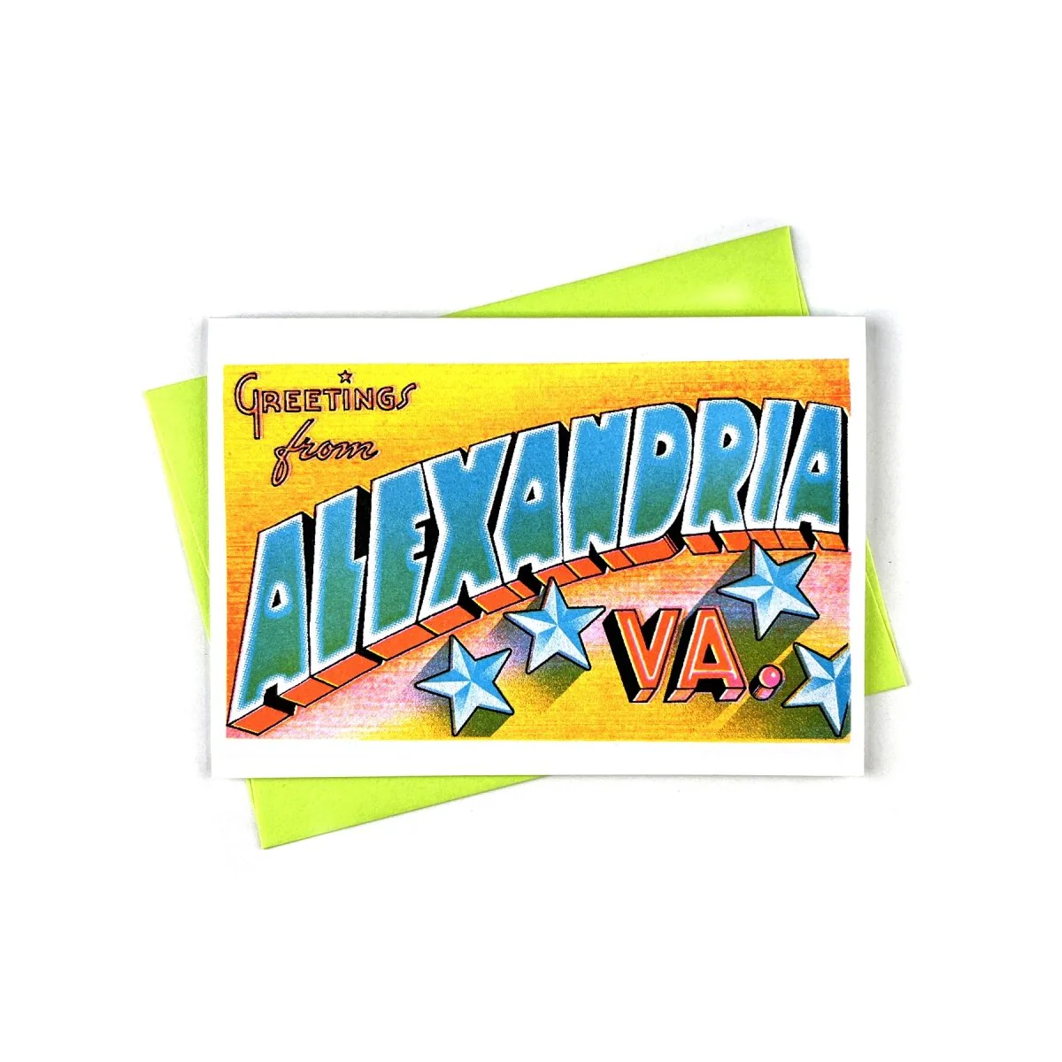 Greetings from: Alexandria - Risograph Card and Print