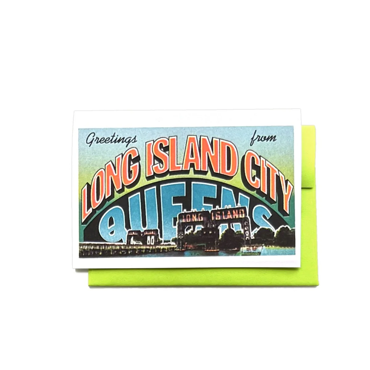 Greetings from: Long Island City - Risograph Card and Print