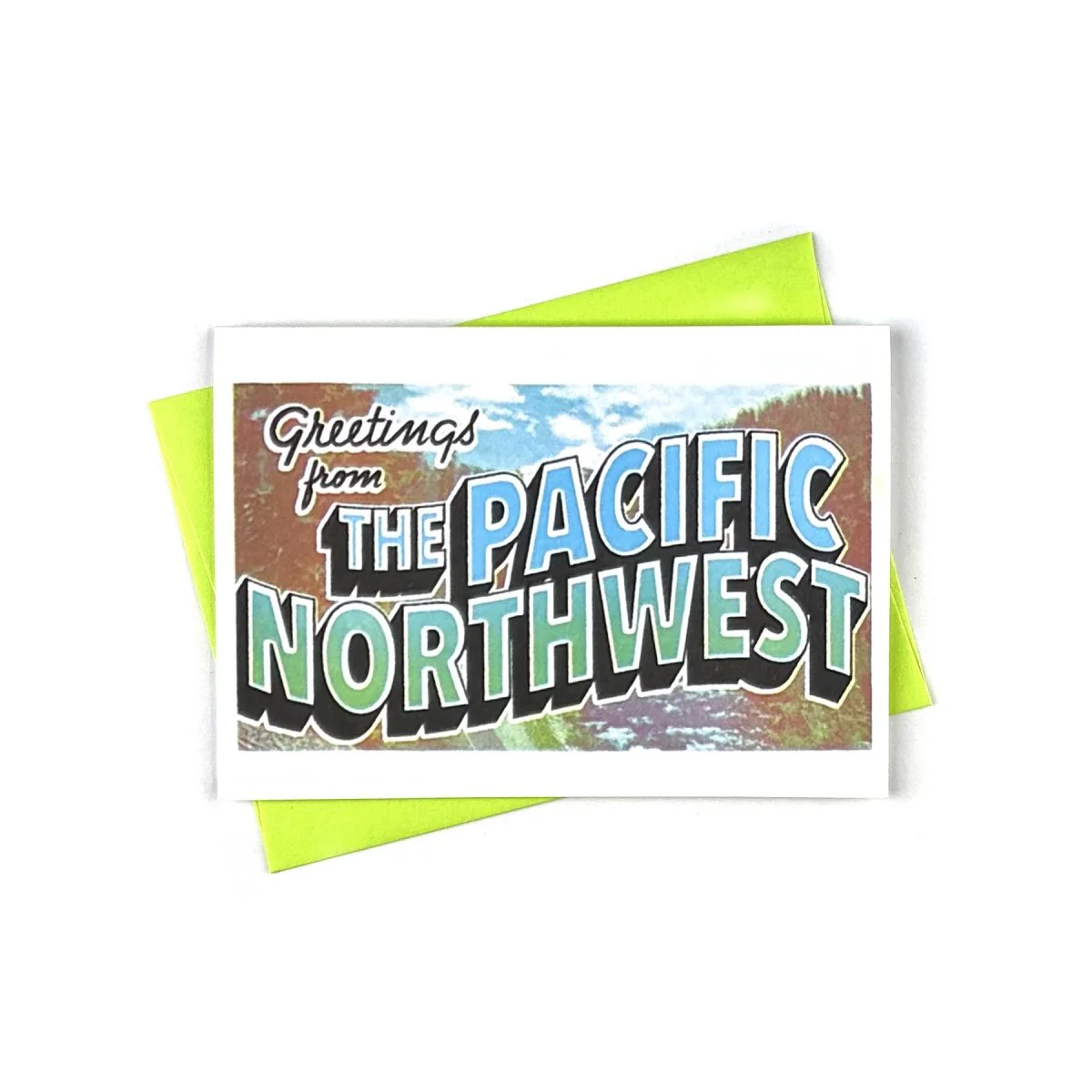 Greetings from: Pacific Northwest - Risograph Card and Print