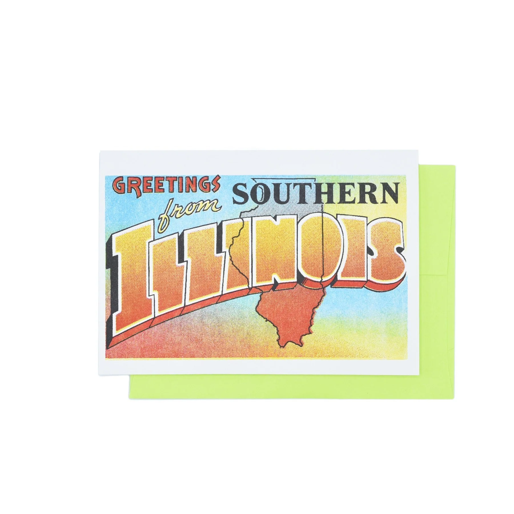 Greetings from: Southern Illinois - Risograph Card and Print