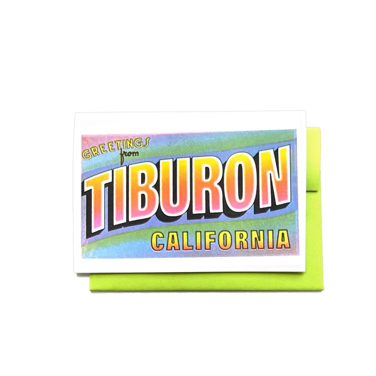 Greetings from: Tiburon - Risograph Card and Print