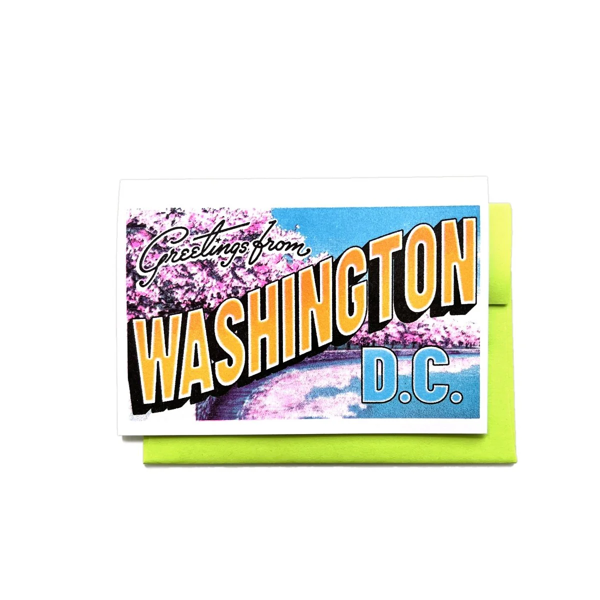 Greetings from: Washington DC - Risograph Card and Print