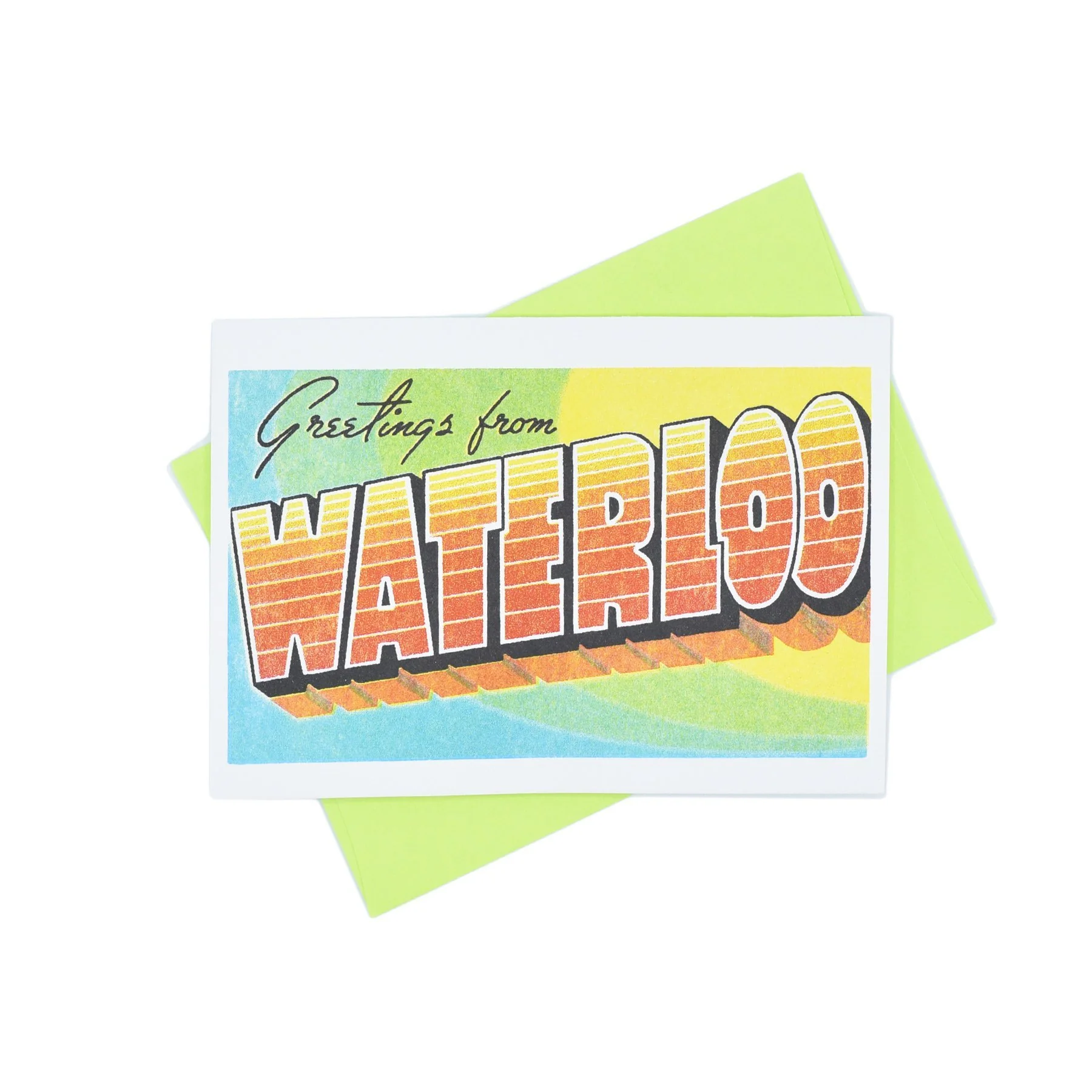 Greetings From: Waterloo - Risograph Card and Print