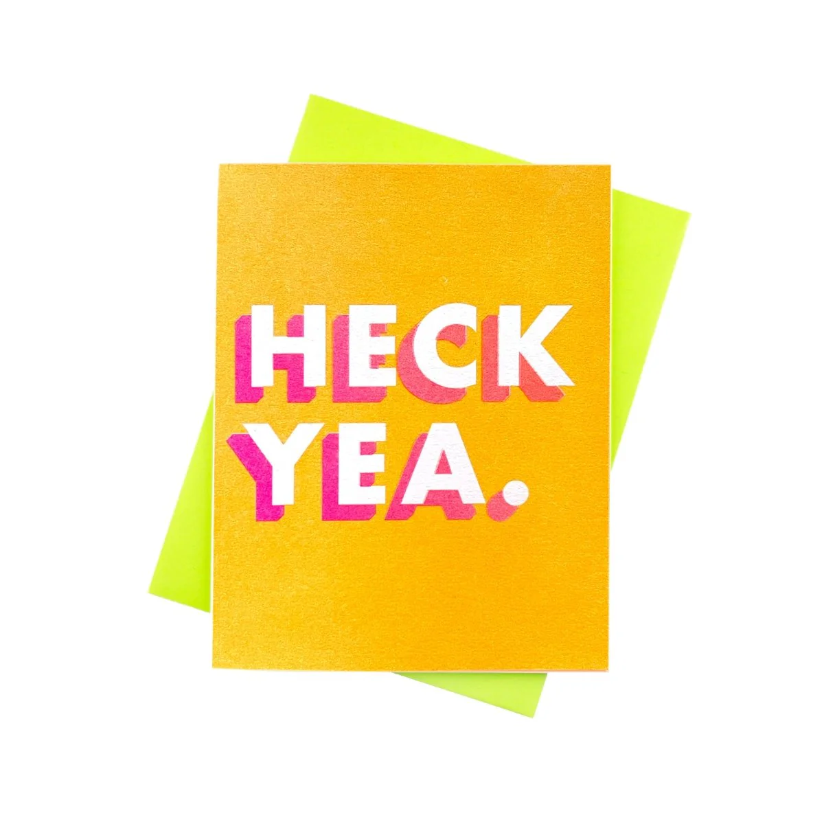 "Heck Yea." - Risograph Greeting Card