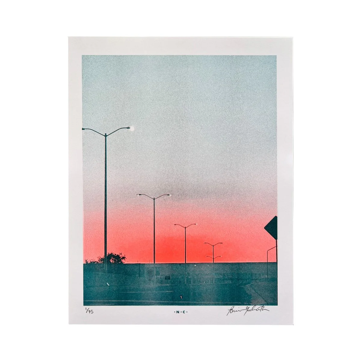 High Mast Lights - Risograph Art Print
