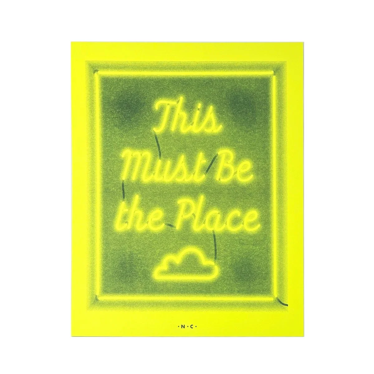 Neon Brights "This Must Be the Place" - Risograph Art Print