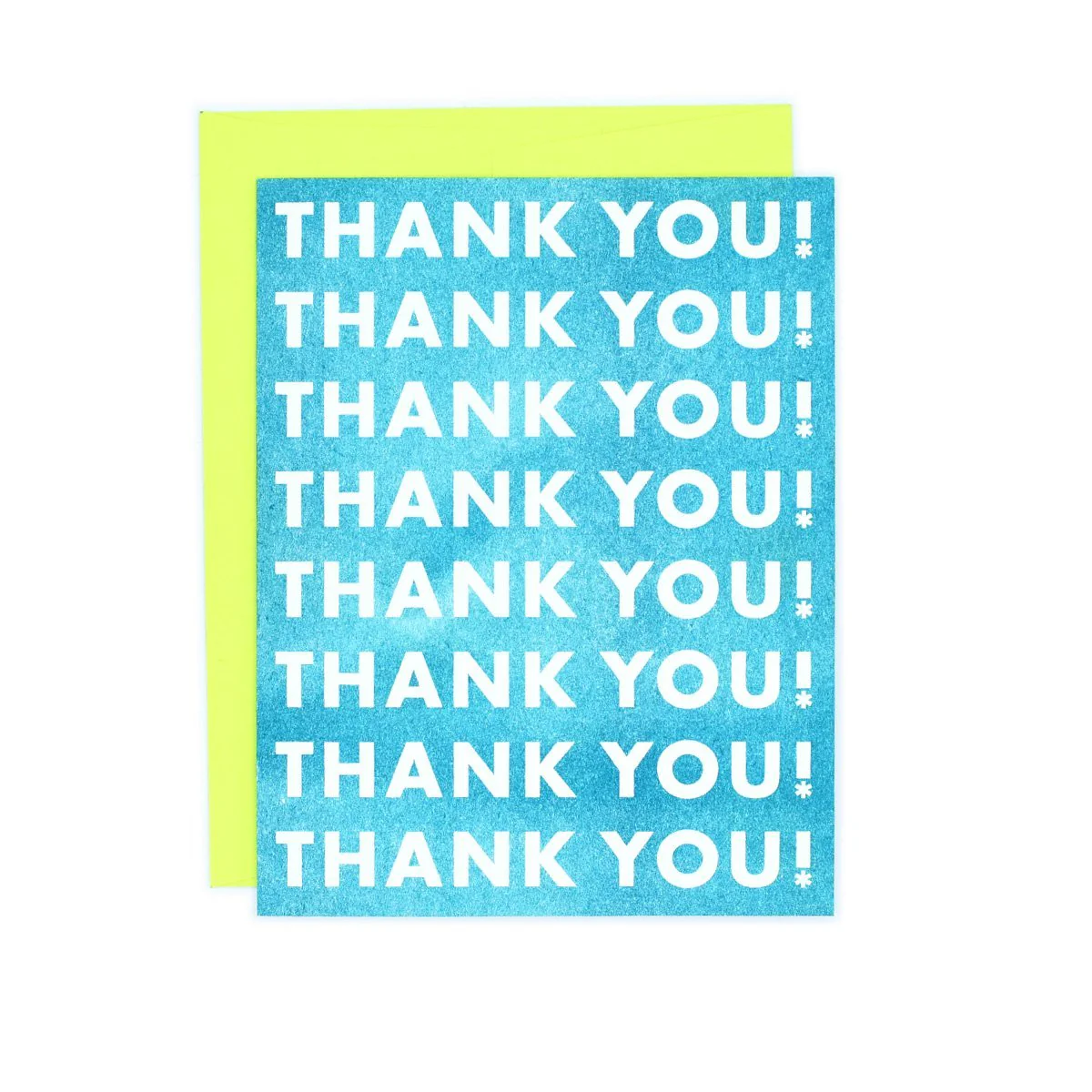 "Repeats" Risograph Teal Thank You Card
