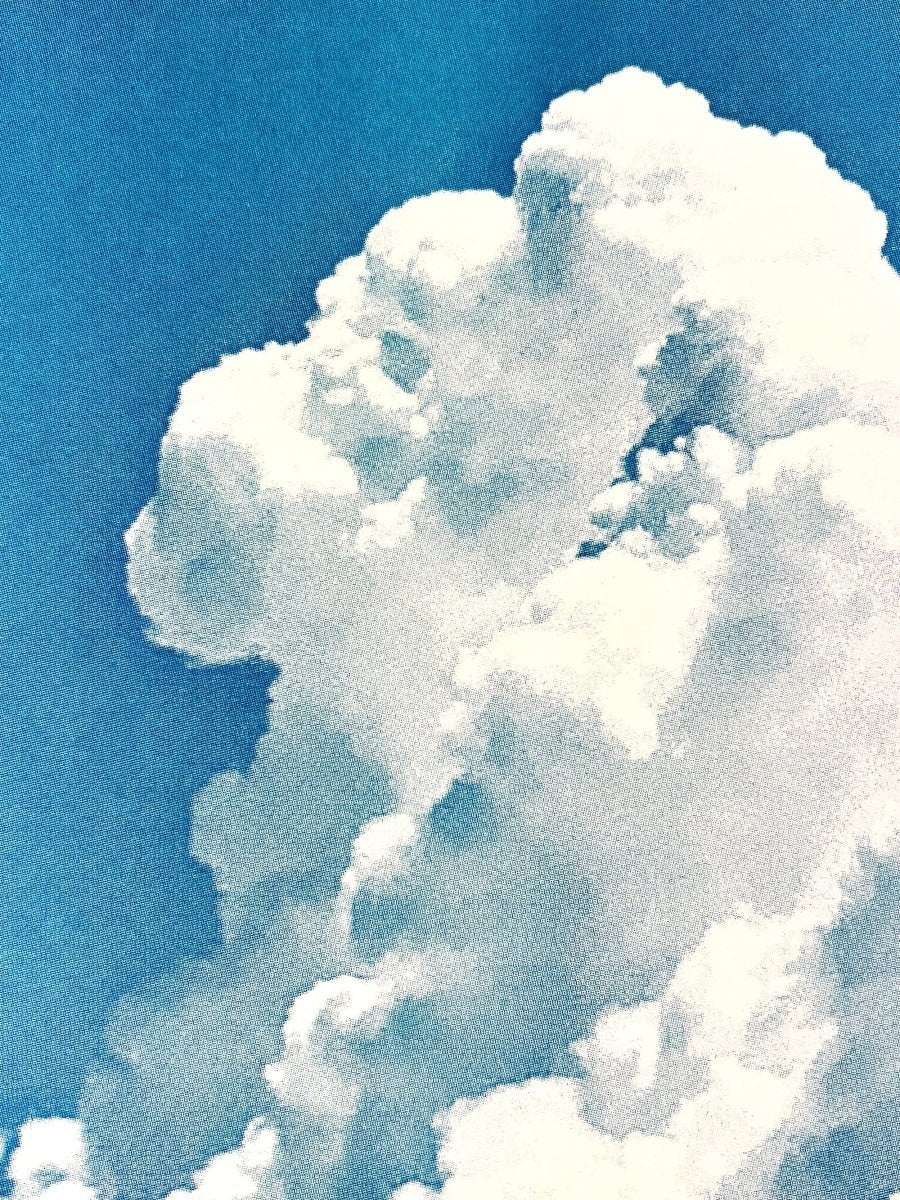 Southwest Clouds - Cumulus Congestus - Risograph Art Print - Image 2