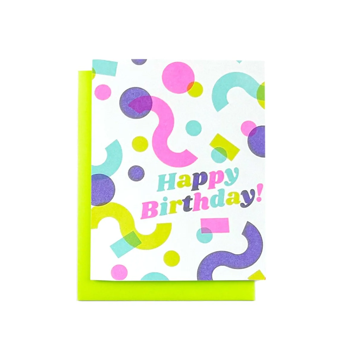 Squiggles "Happy Birthday" Risograph Card