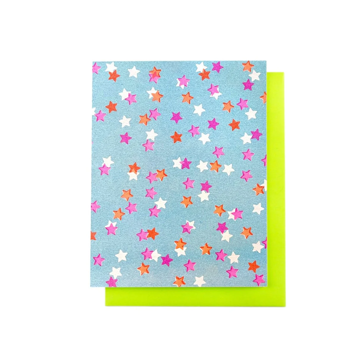 Star Confetti - Risograph Greeting Card