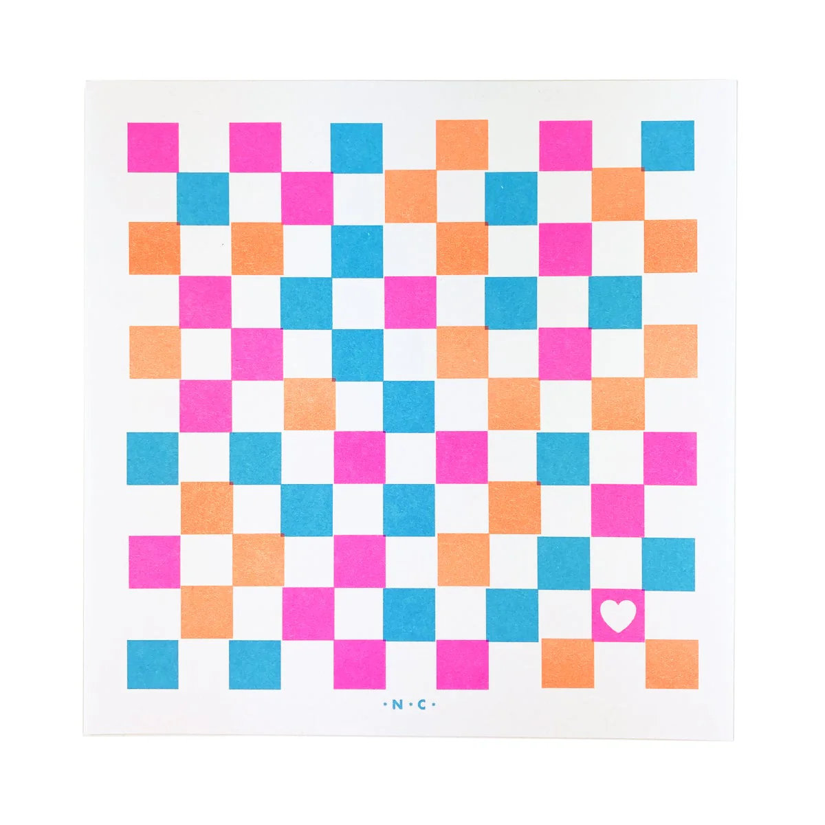 Summer Checkers - Art Risograph Print