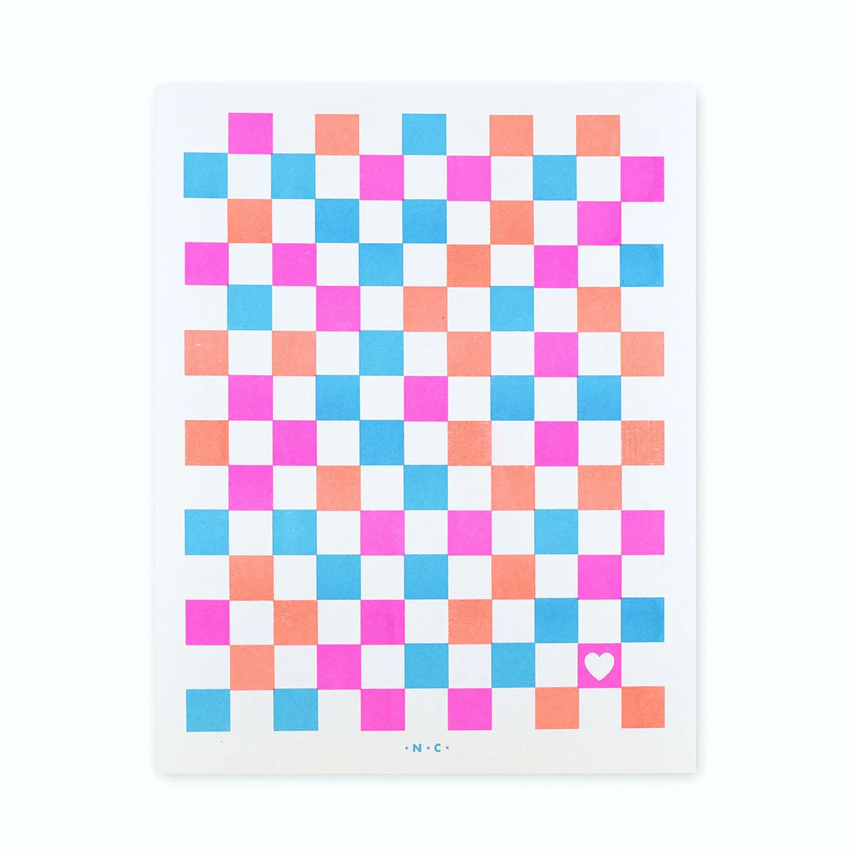 Summer Checkers - Art Risograph Print - Image 2