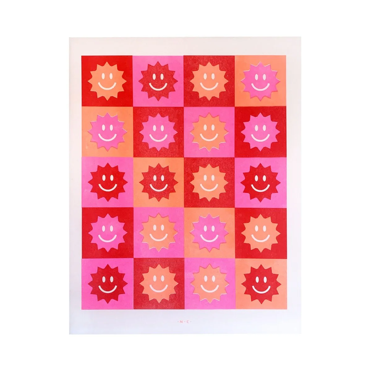 Sunshine Checks - Risograph Print