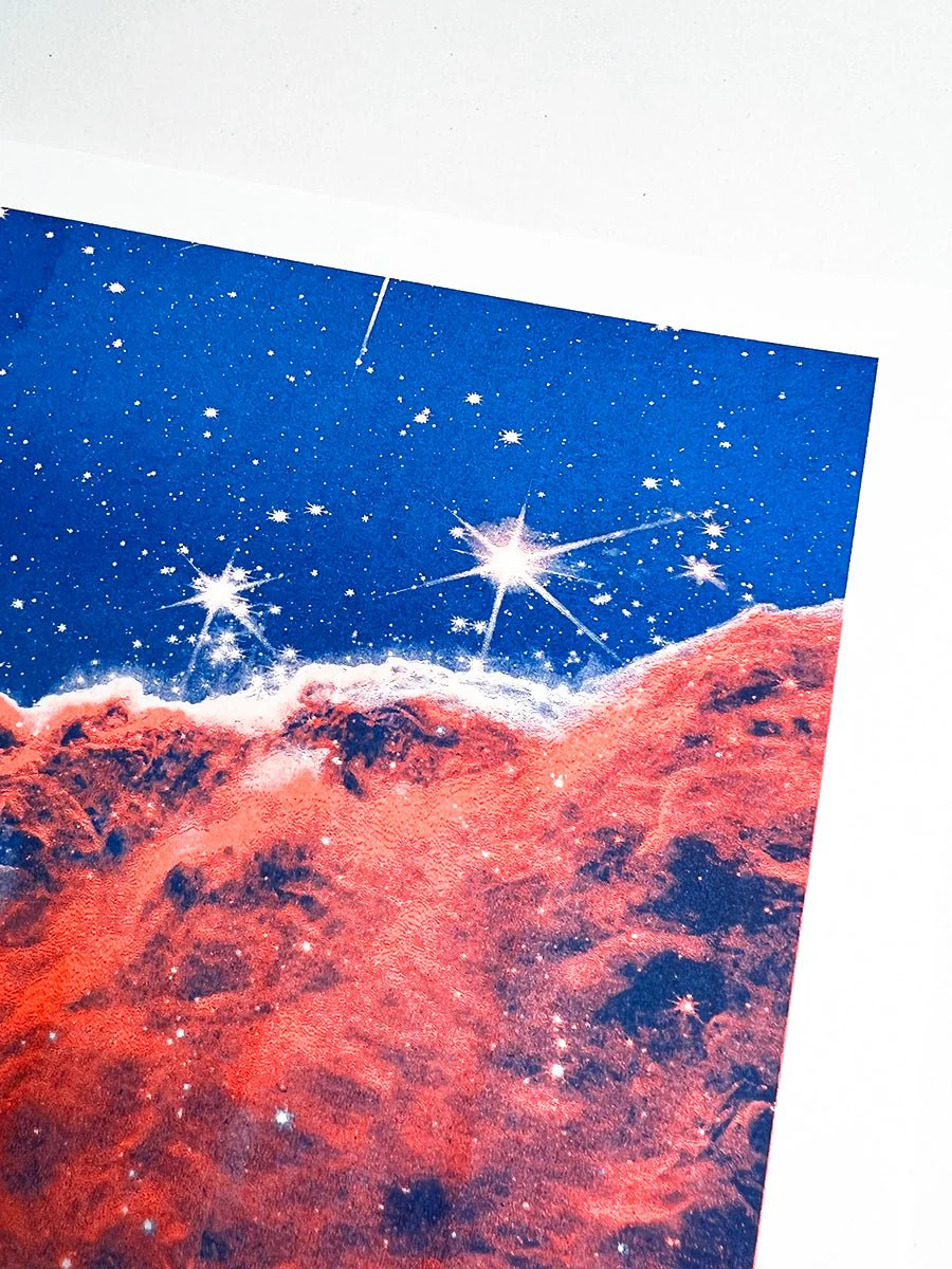 Webb Telescope's Cosmic Cliffs - Risograph Print - Image 2